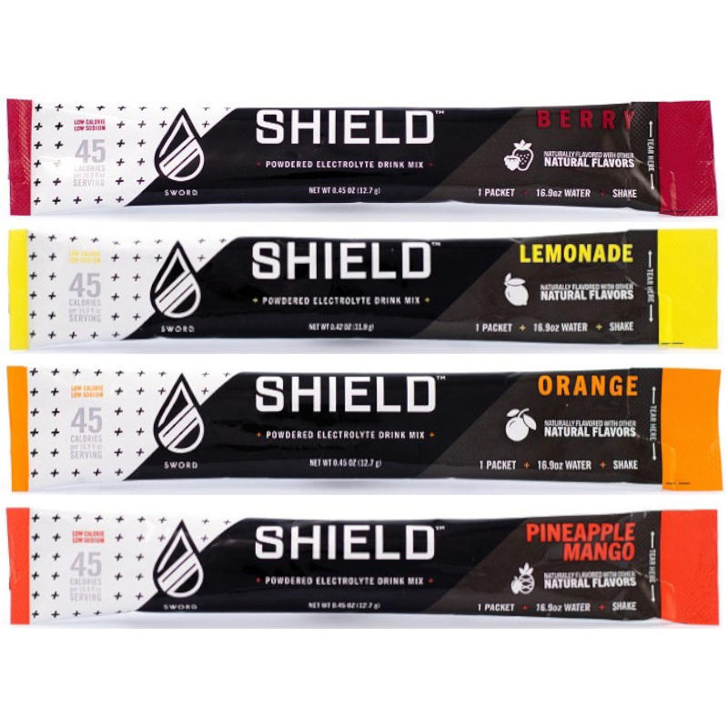 Shield Electrolyte Powder Singles Mixed Flavors - 4 Cases of 100