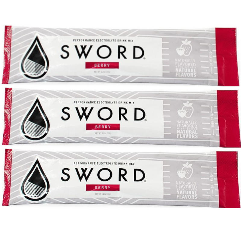 SWORD Performance Electrolyte Hydration Powder Singles, Berry Flavor