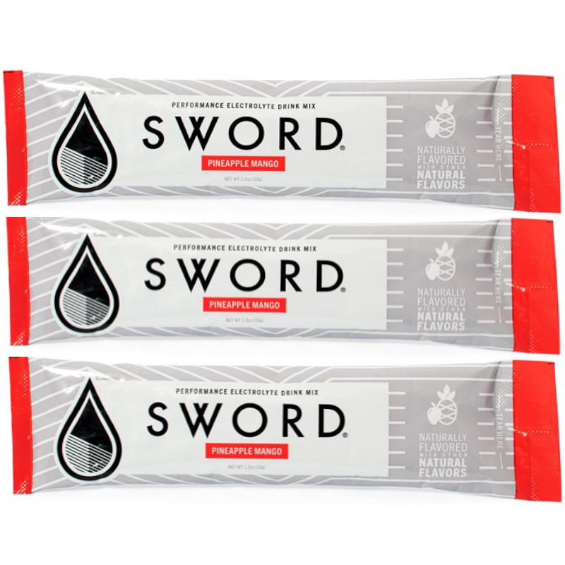 SWORD Performance Electrolyte Hydration Powder Singles, Pineapple Mango Flavor