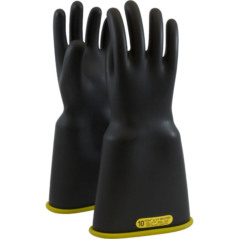 PIP NOVAX 154-2-16 Class 2 Rubber Insulating Glove Bell Cuff - 16", Black w/ Yellow Inner, 1 Pair