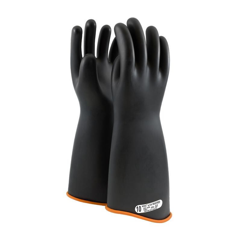 PIP NOVAX 158-1-18 Class 1 Rubber Insulating Glove Contour Cuff - 18", Black w/ Orange Inner, 1 Pair