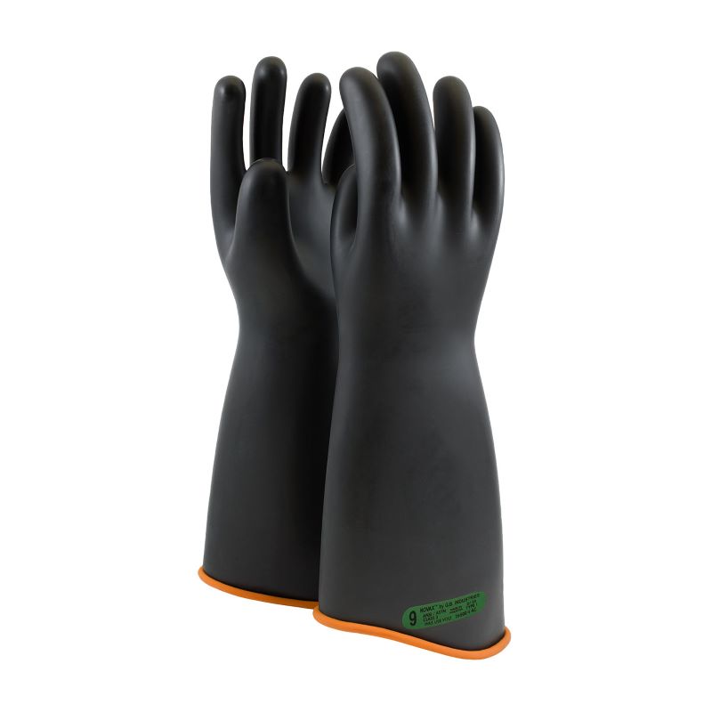 PIP NOVAX 158-3-18 Class 3 Rubber Insulating Glove Contour Cuff - 18", Black w/ Orange Inner, 1 Pair