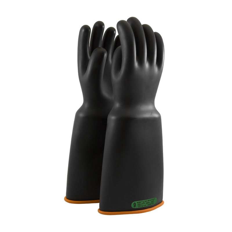 PIP NOVAX 159-3-18 Class 3 Rubber Insulating Glove Bell Cuff - 18", Black w/ Orange Inner, 1 Pair