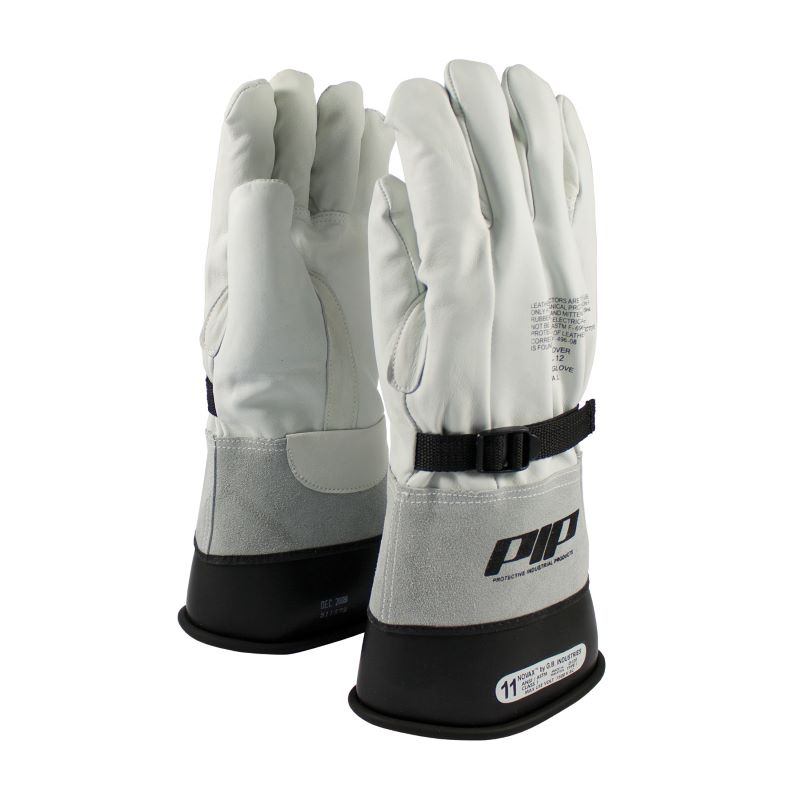 PIP Leather Glove Protector 148-5000 Top Grain Goatskin for Novax Class 1-2 Gloves - Split Gauntlet - 1 Dozen Pair