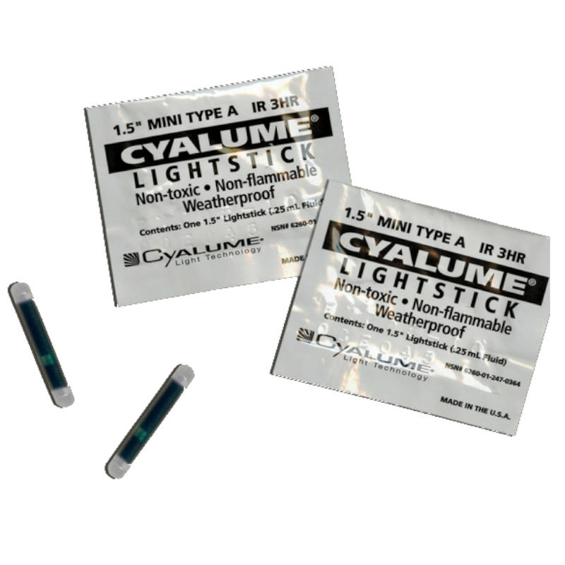 Cyalume 9-44350PF Yellow 1.5 Inch 4 Hour Mini Chemlight - Case of 50