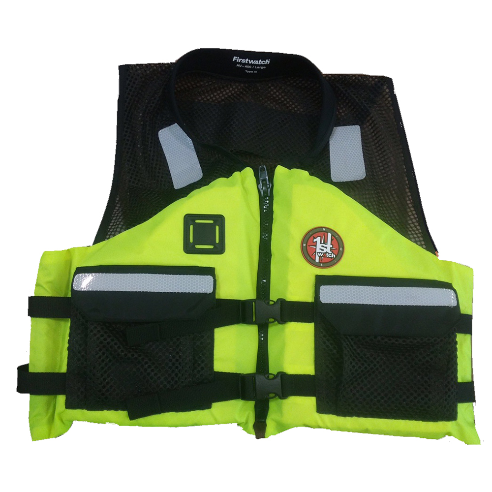 First Watch AV-5001 Crew Vest- Hi-Vis Yellow - Large to XL