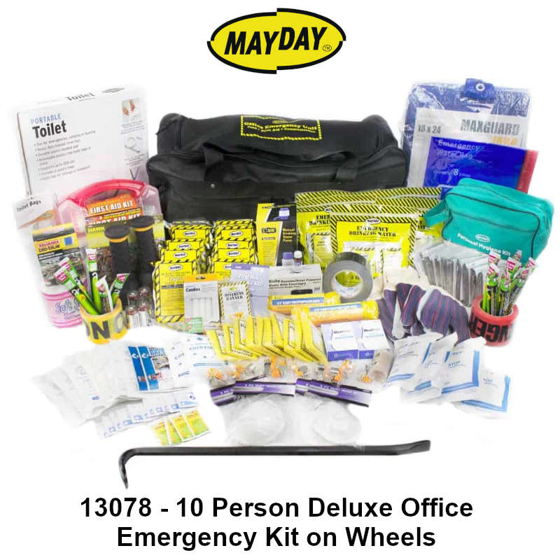 Mayday 13078 Ten (10) Person Deluxe Office Emergency Kit on Wheels