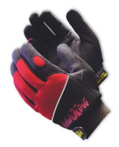 Professional Mechanics Gloves - Black & Red With Logo - 120-MX2840