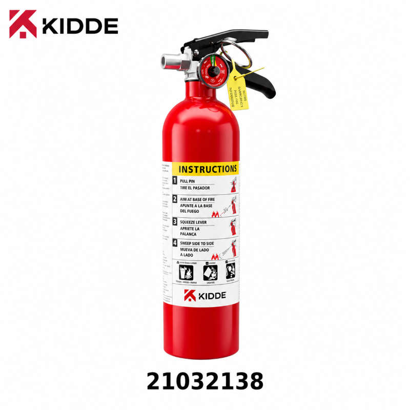 Kidde 21032138 2.5 lb ABC fire extinguisher with vehicle bracket for cars, trucks, and marine use