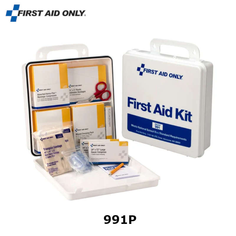 First Aid Only 991P National Standard Bus First Aid Kit in weatherproof plastic case