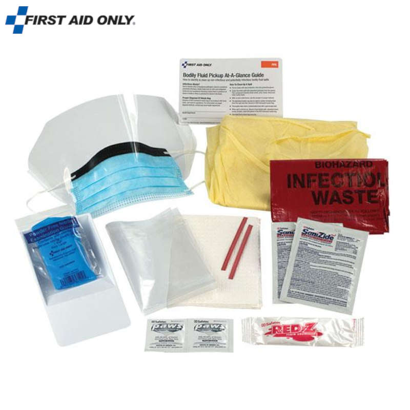 First Aid Only 214-P Bloodborne Pathogen Body Fluid Clean up Kit