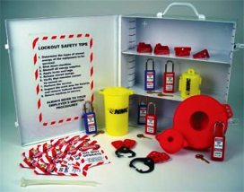 Lockout Tagout Station Cabinet W/Adjustable Shelving