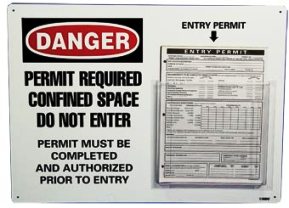 Confined Space Entry Permit Holder W/Entry Permits - EPH