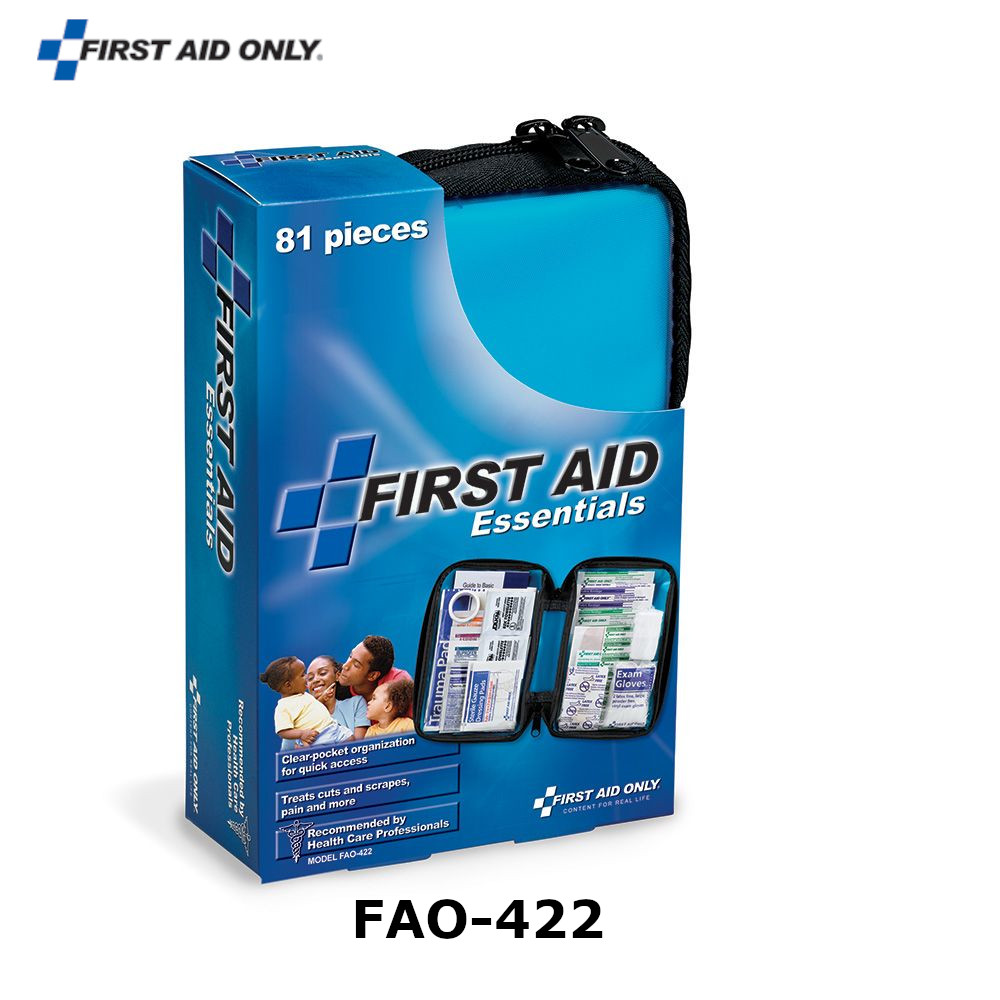First Aid Kit, All Purpose Softsided 81 Piece First Aid Kit - FAO-422 - Case of 6 Kits