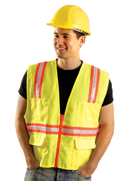 OccuNomix Contractors Classic Solid Non-ANSI Surveyor's Two-Tone Vest LUX-XTRANS