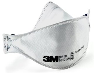 3M 9210 Three-Panel Low-Profile Respirator 20/Box