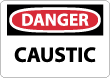 Danger - Caustic Sign