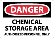 Danger - Chemical Storage Area Authorized Personnel Only Sign