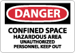 Danger - Confined Space Hazardous Area Unauthorized Personnel Keep Out Sign