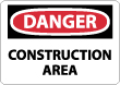 Danger - Construction Area Sign