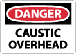 Danger - Caustic Overhead Sign