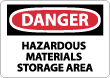 Danger - Hazardous Materials Storage Area Sign
