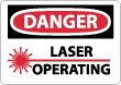 Danger - Laser Operationg Sign