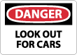 Danger - Lock Out For Cars Sign
