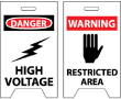 Danger High Voltage/Warning Restricted Area