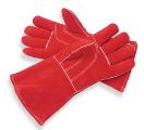 Red Premium Side Split Cowhide Insulated Welders, Large Size