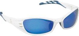 Fuel Blue Mirror Lens, White/Blue Frame