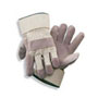 Side Split Leather Palm Work Gloves With Knitwrist - Size Large