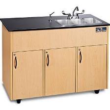 Advantage 3 Triple Stainless Steel Basin w/ Laminate Top, Maple Color