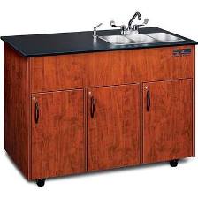 Advantage 3 Triple Stainless Steel Basin w/ Laminate Top, Cherry Color