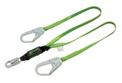 Two-Legged, 6' Vinyl-Coated Lanyard with 3 Locking Rebar Hooks