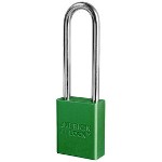 S26-MasterLock Aluminum Safety Padlock-1-1/2"Wide X 3" Tall, Green