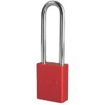 S27-MasterLock Aluminum Safety Padlock-1-1/2"Wide X 3" Tall, Red