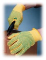 Kevlar/Cotton Plated, Medium Weight Glove, 7 Gauge, PVC Dots Two Sides - 08-K252