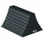 S55-Wheel Chocks, 8 in W x 10 in L x 6 in H, Rubber, Black, 1 Each