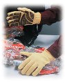 100% Kevlar Medium Weight Glove, PVC "Tiger Paw Grip" Palm Coat - 08-K300PS