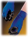 Industrial Grade Ambi-Thix Heavy Weight Blue Disposable Latex Powdered Glove - Case of 500 Gloves